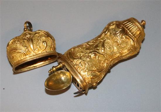 Gilt metal etui